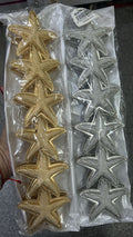 Pregadeira metal g estrela do mar (12 peças 6 douradas e 6 pratas)