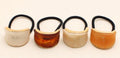 Xuxinha côncavo com acetato fosco e base metal (12 peças 3 de cada cor)