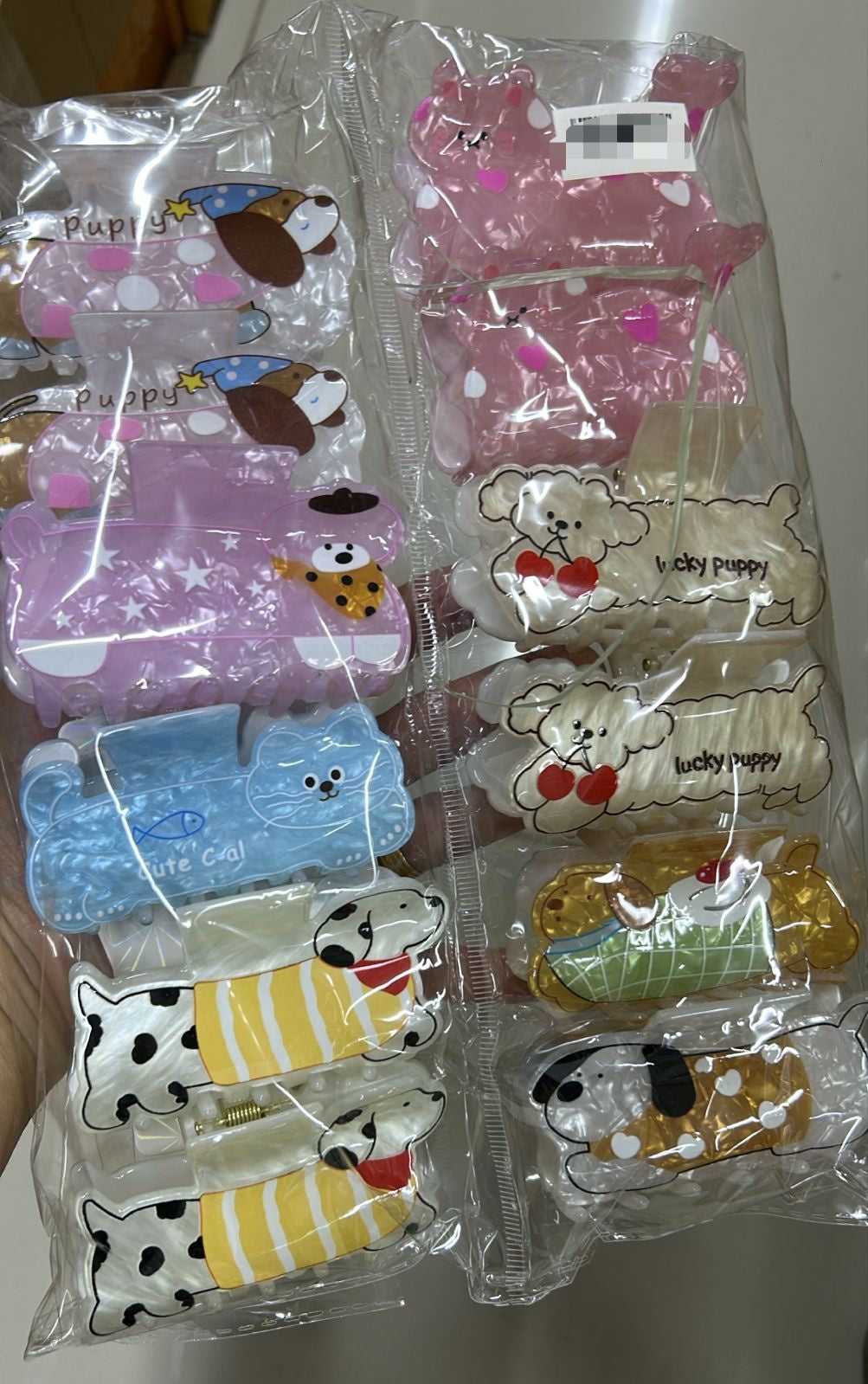 Pregadeira m acetato cachorrinhos e gatinhos (12 peças variadas)