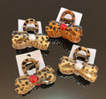 Pregadeira g laço animal print com miolo boreal ou vermelho (12 peças)