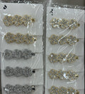 Hair clip metal flor cravejada (12 peças 8 douradas e 4 pratas)