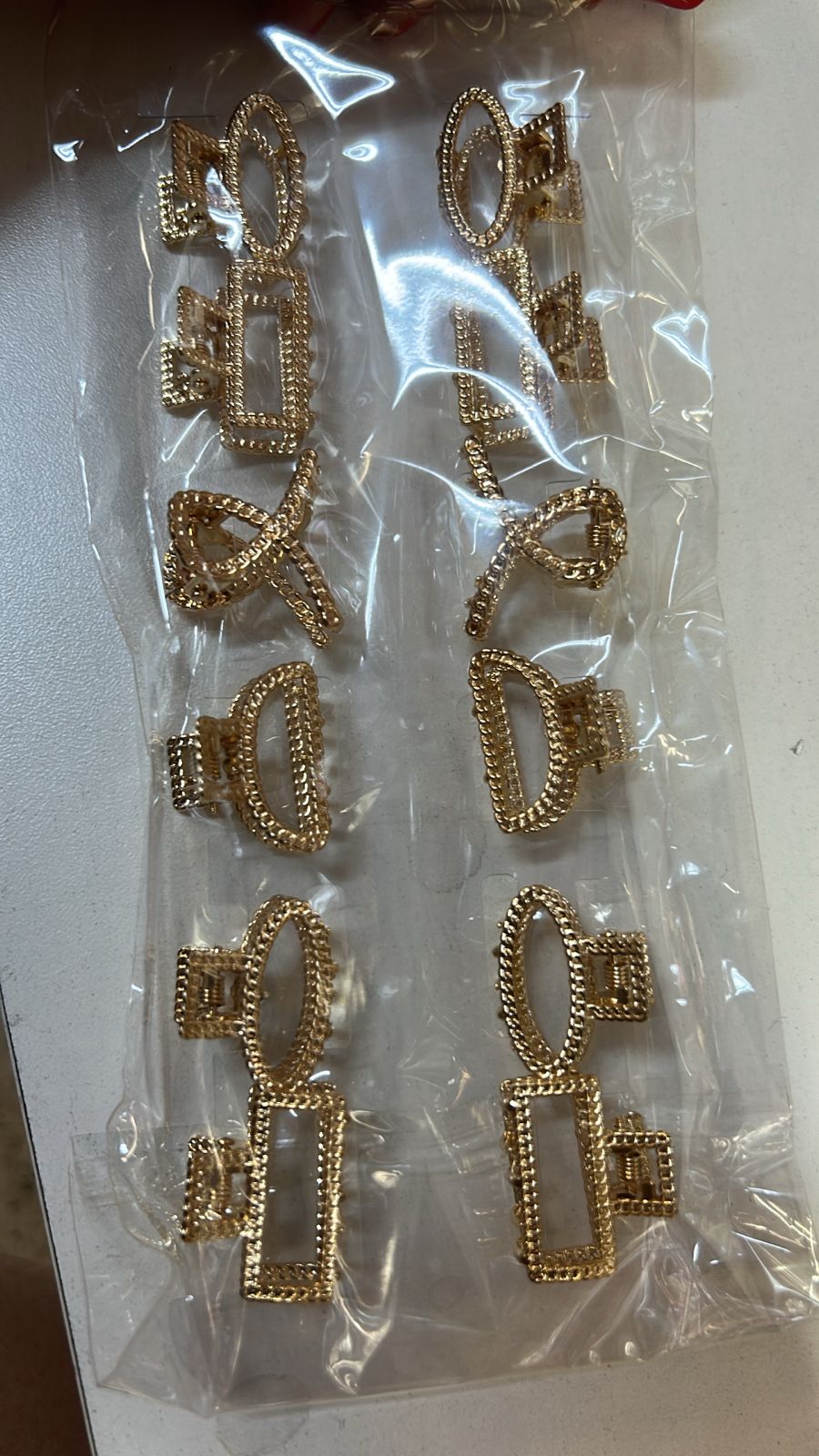 Pregadeira pp metal formas variadas mini elos (12 peças)