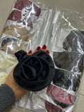 Scrunchie acetinada camélia (12 peças 4 pretas, 2 rose, 2 off, 2 nude, 2 bordo)