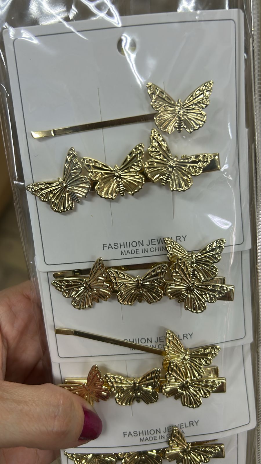 Grampo e hair clip metal borlobeta (12 cartelas com 2 peças cada)