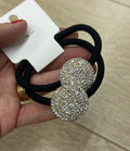 Xuxinha com aplique cravejado redondo (40 peças)
