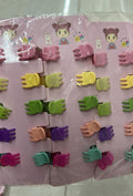 Cartela infantil com mini pregadeiras poliéster tradicional (12 cartelas com 10 peças cada)