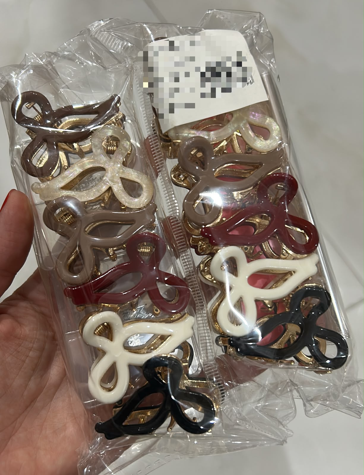 Pregadeira p metal com acetato laço lateral (12 peças 2 de cada cor)