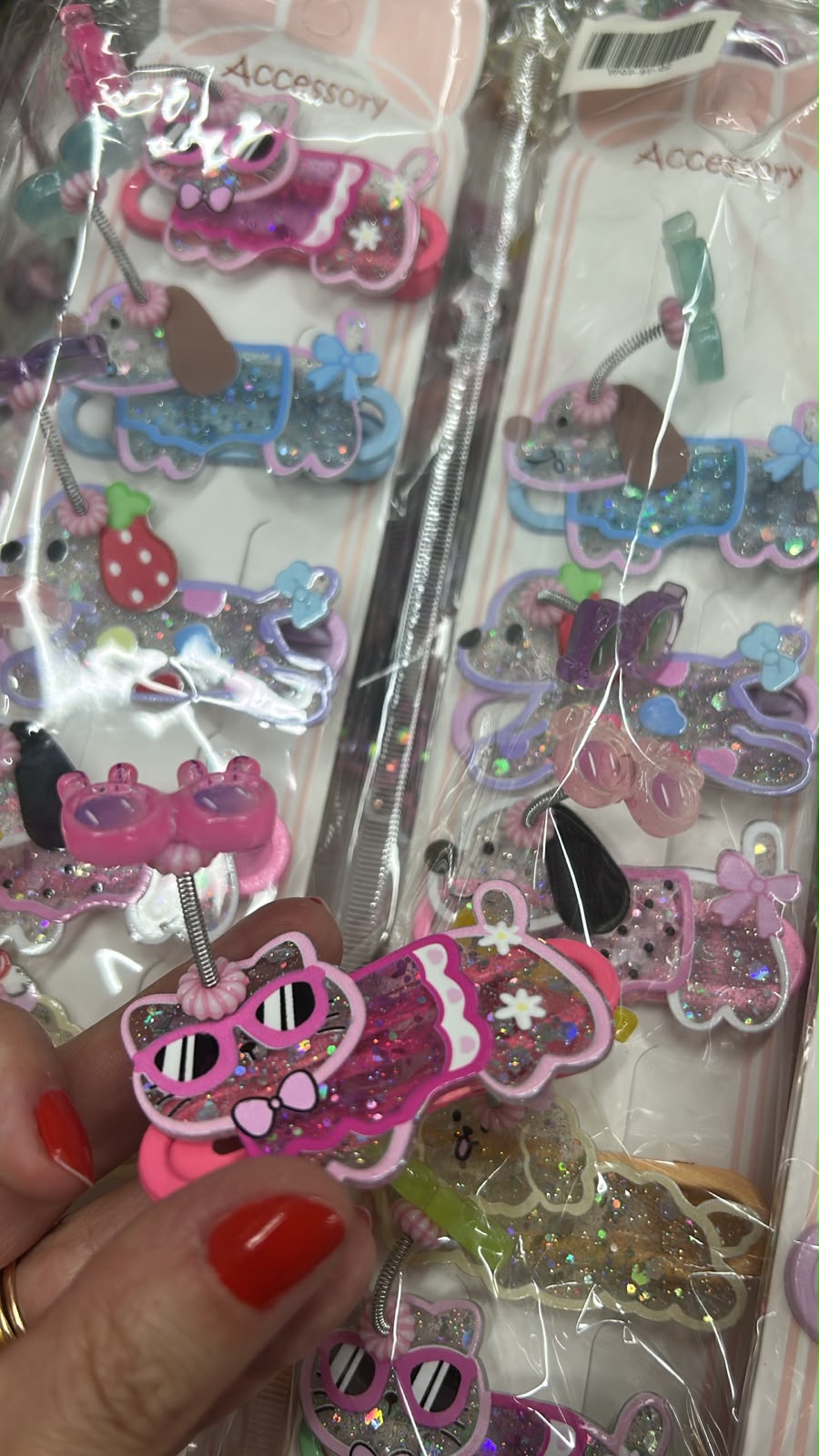 Hair clip movimento tema cachorro e gato (12 peças)