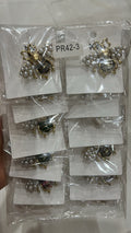 Broche agulha médio abelha esmaltadas e asa pérolas (12 peças cores variadas)