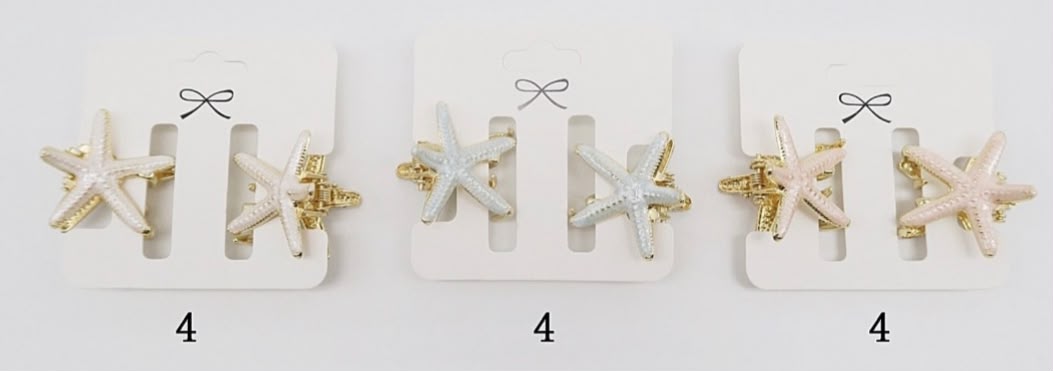 Pregadeira pp esmaltada estrela do mar (12 cartelas com 2 peças cada)