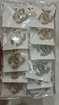 Broche agulha médio inspiração grife CHL pérolas (12 peças 8 douradas e 4 pratas)