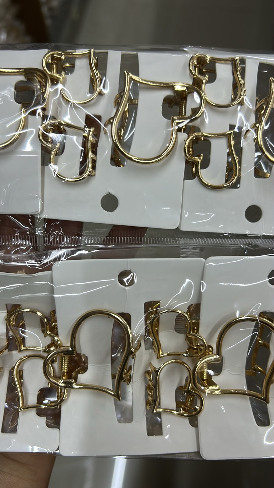 Pregadeira p e pp metal coração (12 cartelas com 3 peças cada)
