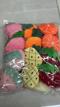 Scrunchie pelinhos com frutinhas (12 peças 2 de cada)