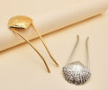 Pente coque metal metal conchas (12 peças 6 de cada cor)
