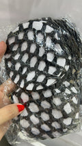Redinha para coque trama aberta preta (12 peças)