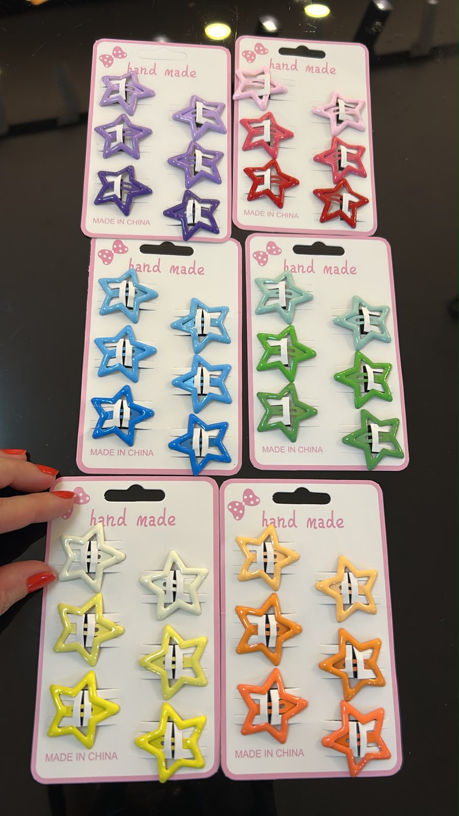 Tic tac estrela (12 cartelas com 6 peças cada 2 de cada cor)