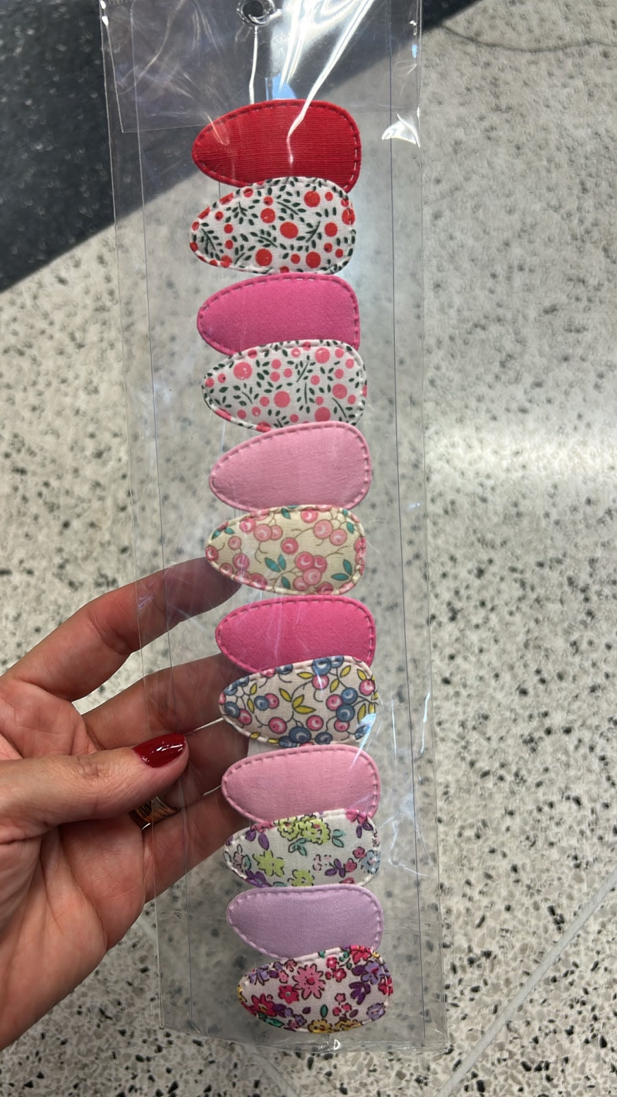 Tic tac mini tecido estampado e liso (12 peças)