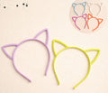 Tiara poliéster de gatinho (6 peças cores variadas)
