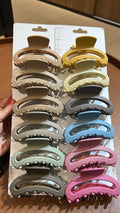 Pregadeira g silicone fosco meia lua (12 peças variadas)
