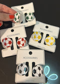 Mini pregadeira bola futebol (12 cartelas com 2 peças cada, 6 preta, 2 de cada cor)