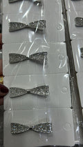 Hair clip p laço cravejado (12 peças prata)