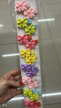 Hair clip infantil encapado laço franzido colorido (20 peças)
