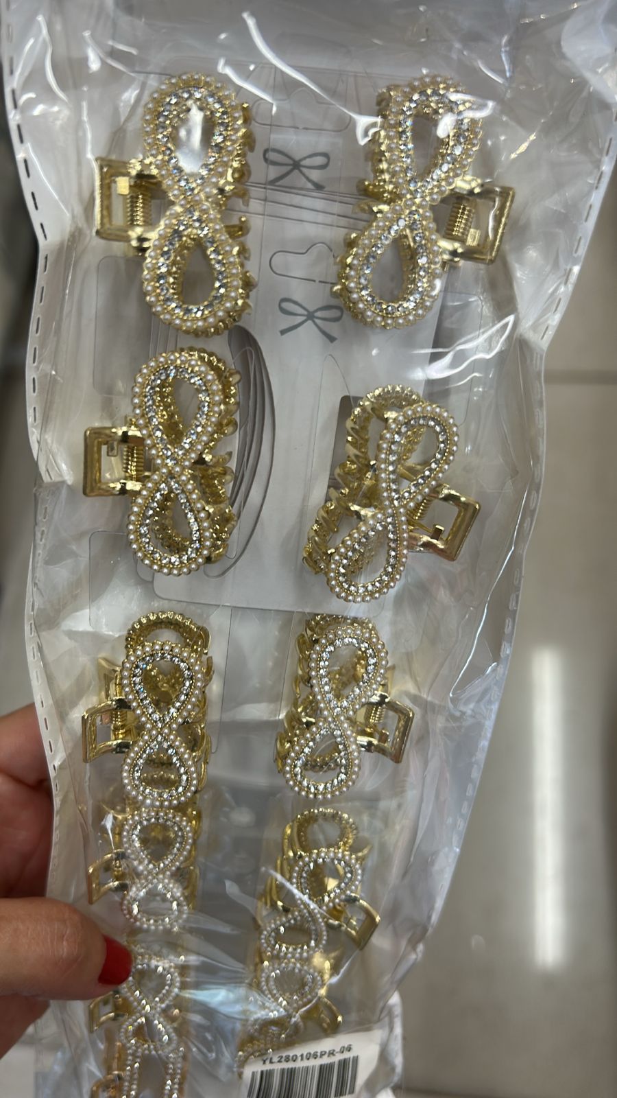 Pregadeira p metal cravejada infinito (12 peças)