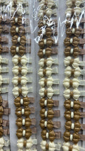 Hair clip laço duplo com pesponto cores invernais (cartela com 10 pares 20 peças total)