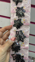 Cartela tic tac estrelinhas pequenas preto (10 Kits com 3 peças cada)