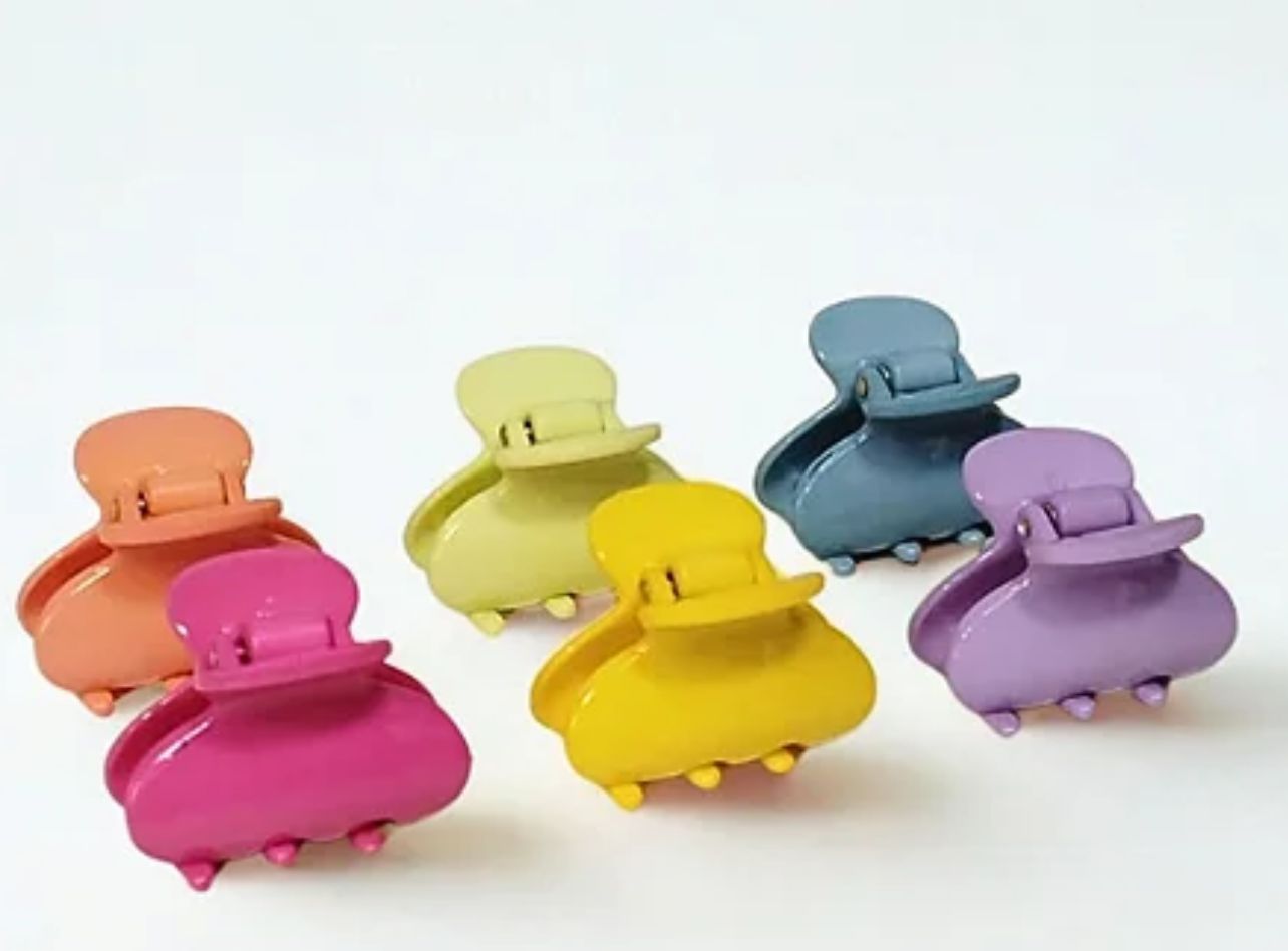 Pregadeira nylon p colorida mola reforçada(12 peças 2 de cada cor)