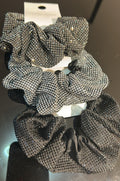 Scrunchie de brilhos (12 peças 4 de cada cor)