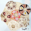 Scrunchie em crochê cores neutras (12 peças 2 de cada cor)