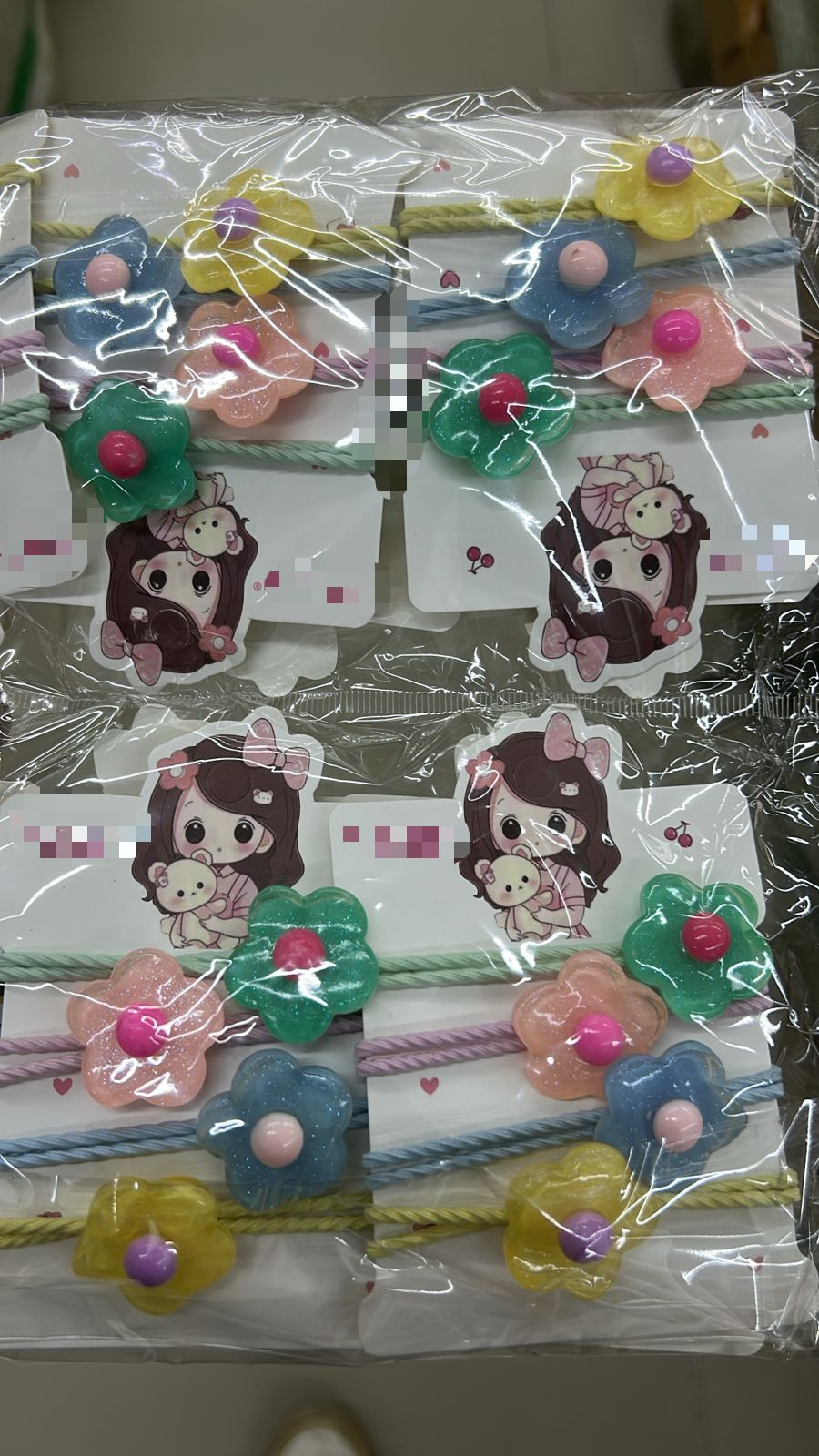 Xuxinha infantil flor (12 cartelas com 4 peças cada)