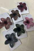 Pregadeira g poliéster flor havaiana cores invernais (12 peças 2 de cada cor)