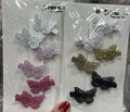 Hair clip pp infantil com borboleta glitter (12 cartelas com 6 peças cada)