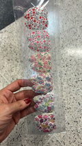 Tic tac mini tecido estampado (12 peças)