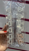 Pregadeira pp metal microperolas retangular (12 peças)