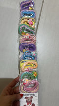 Cartela xuxinhas de cabelo Sanrio (12 kits com 3 peças cada)