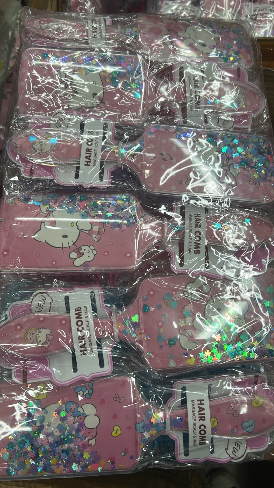 Escova de cabelo grande tema HK (12 peças variadas)
