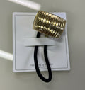 Xuxinha braçadeira frisada dourado (12 peças)