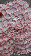 Redinha para coque trama aberta rosa (12 peças)
