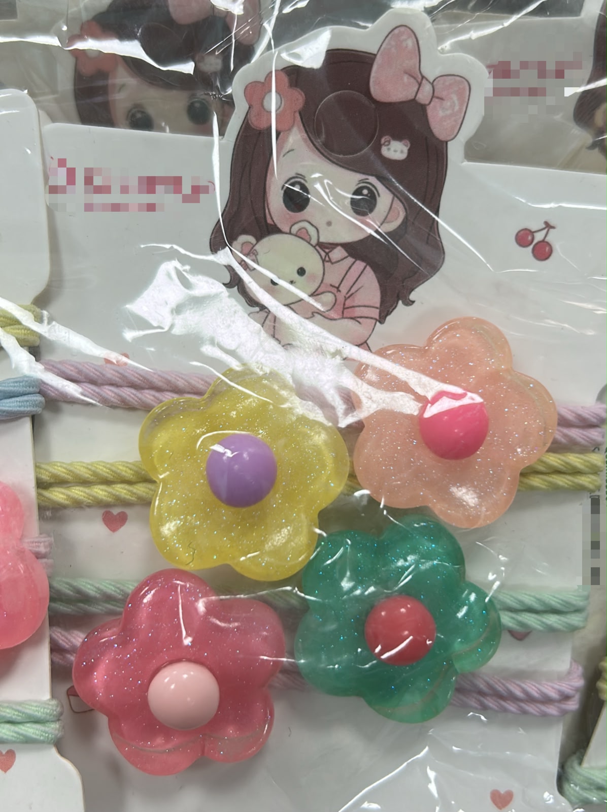 Xuxinha infantil flor (12 cartelas com 4 peças)