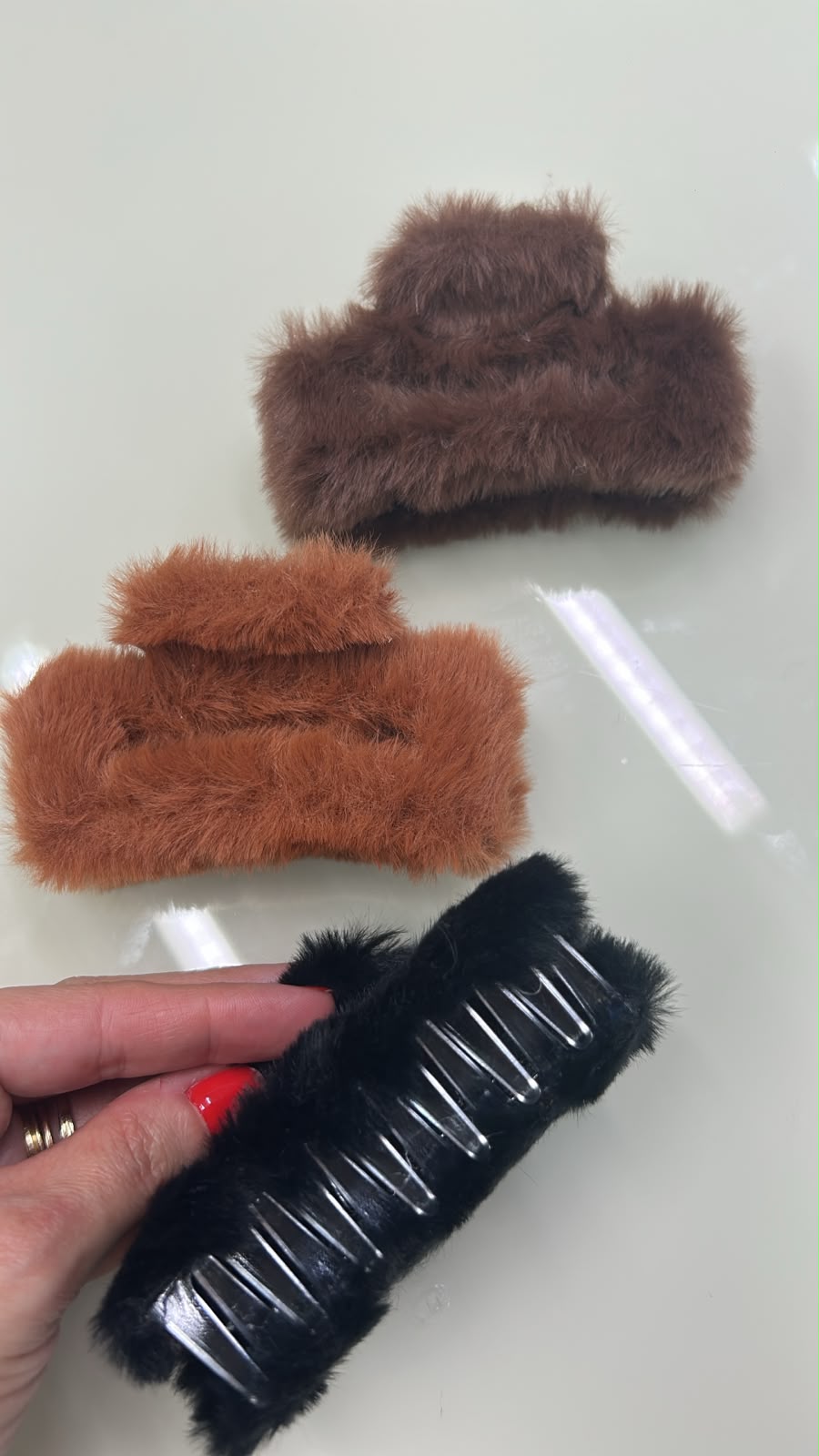 Pregadeira m pelúcia cores retangular (12 peças cores variadas)