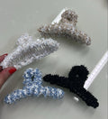 Pregadeira g poliéster com tecido tweed (12 peças 4 preta e bege e 2 azul e branca)