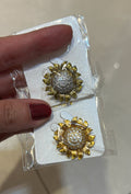 Broche agulha pequeno girassol (12 peças)