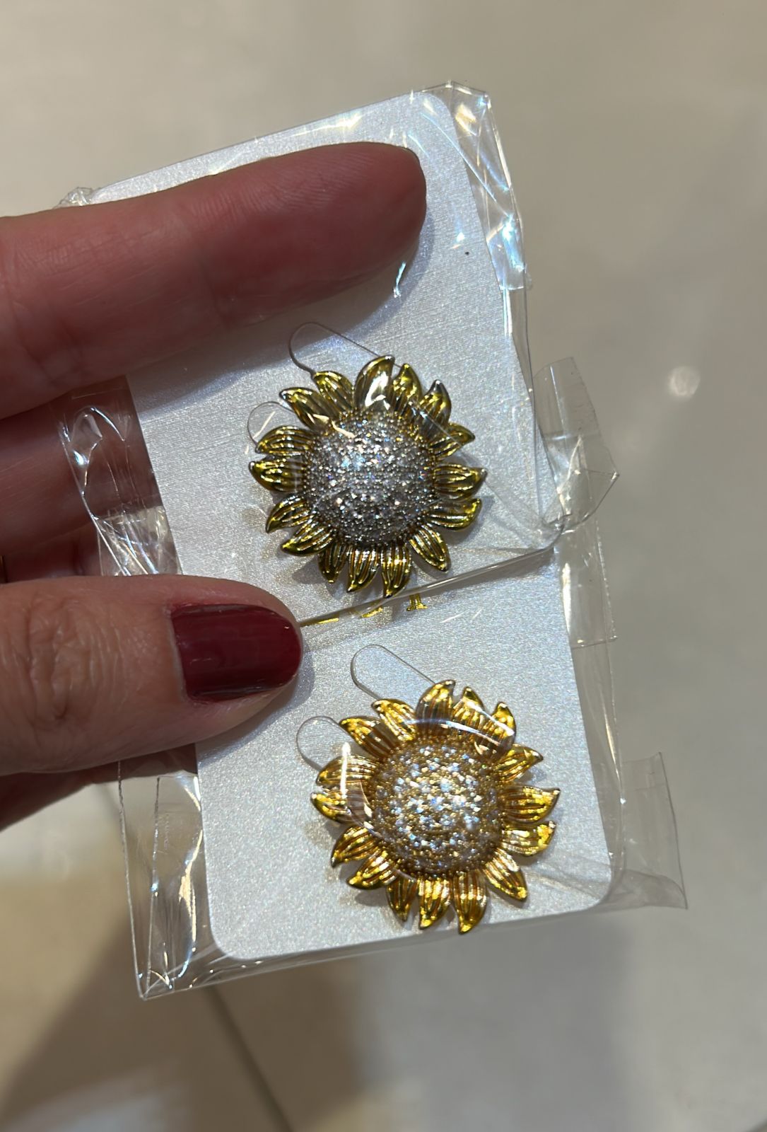 Broche agulha pequeno girassol (12 peças)