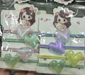 Xuxinha infantil coração boreal (12 cartelas com 4 peças)