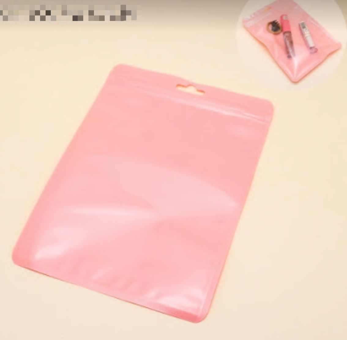 Embalagem zip rosa 14x20cm (100 peças)
