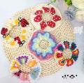 Scrunchie em crochê colorido divertido (12 peças 2 de cada cor)