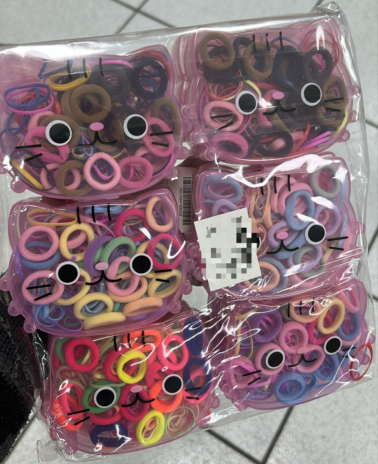 Pote com liguinha e xuxinha de meia p gatinho (12 peças)